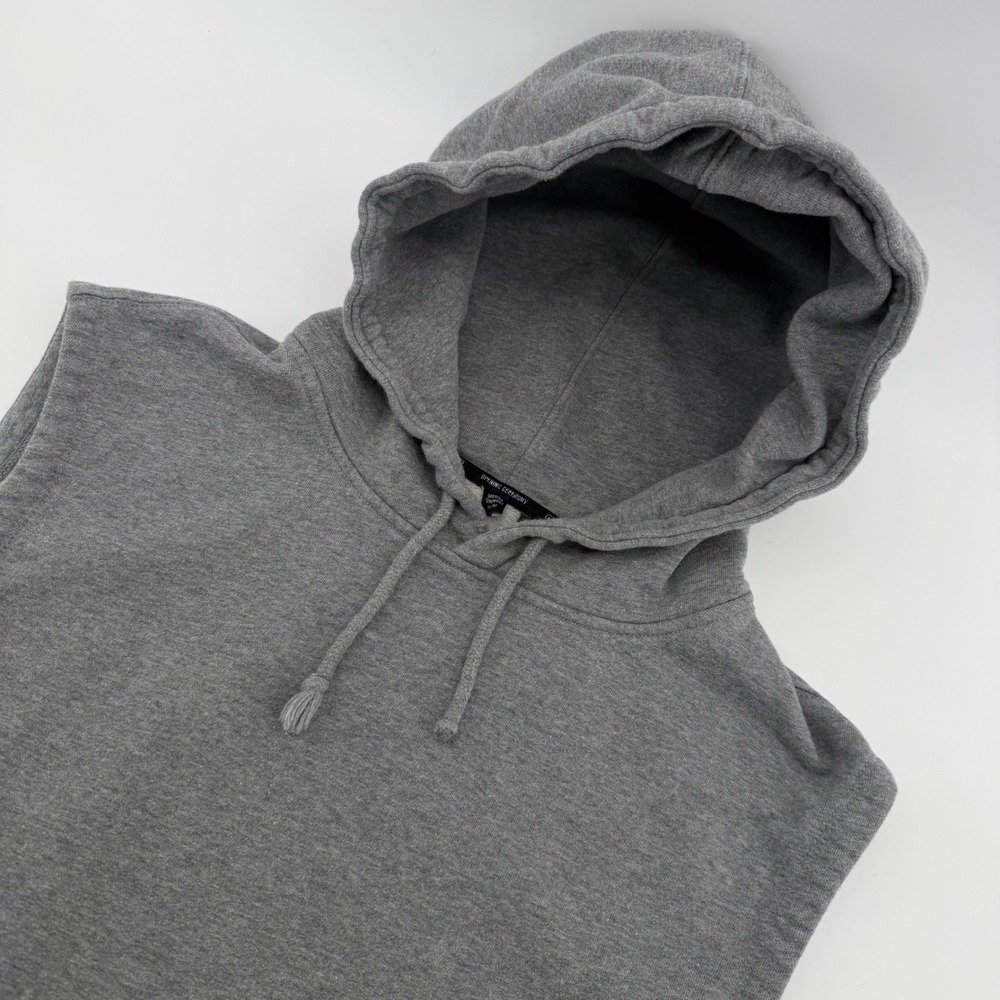 Opening Ceremony Sleeveless Hoodie Mens L Gray Logo Hem P28TEM22112